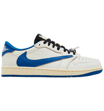 Fragment Design x Travis Scott x Air Jordan 1 Retro Low OG SP 'Sail Military Blue' Image